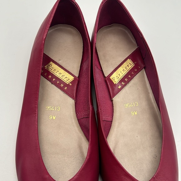 Vintage 90s Partners Mervyns Fuisha Pink Leather Pointed Toe Shoe Slip On Flats - Picture 9 of 16